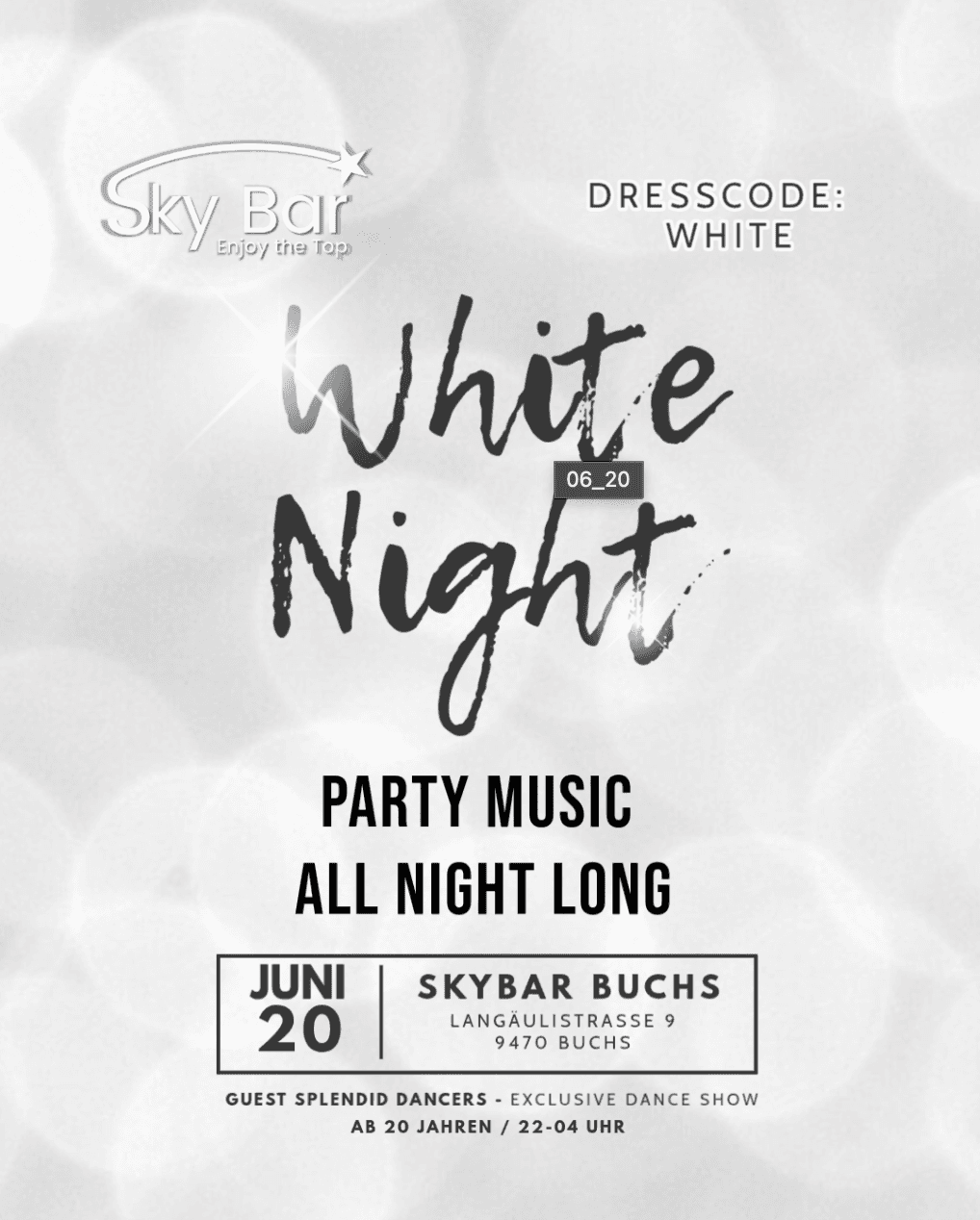 White Party — SkyBar Buchs Flyer
